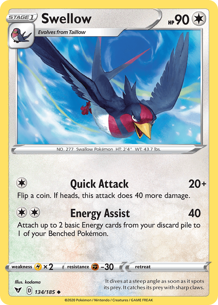 Swellow Vivid Voltage card
