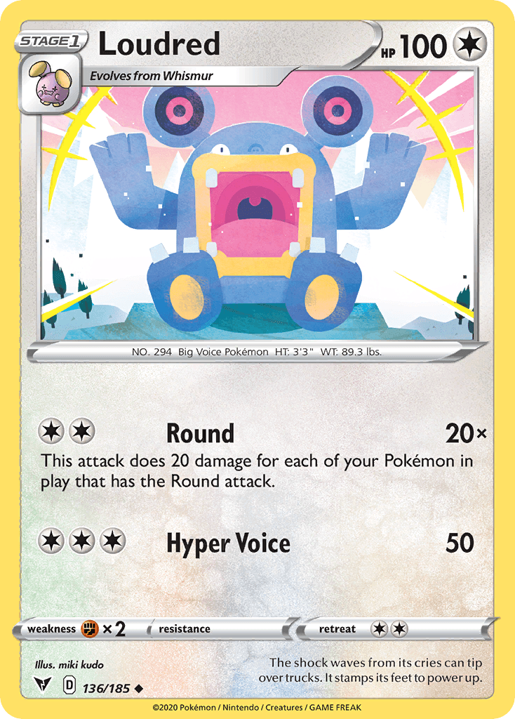 Loudred Vivid Voltage card