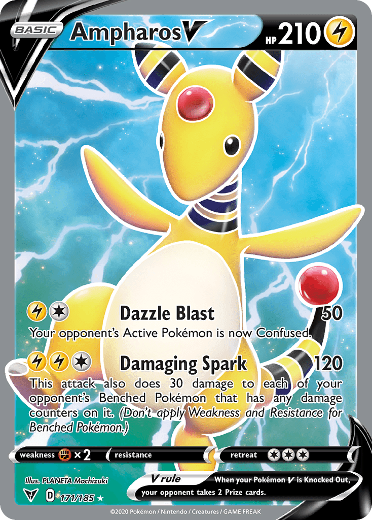Ampharos V Vivid Voltage card