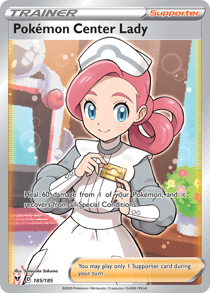 Pokémon Center Lady Vivid Voltage card