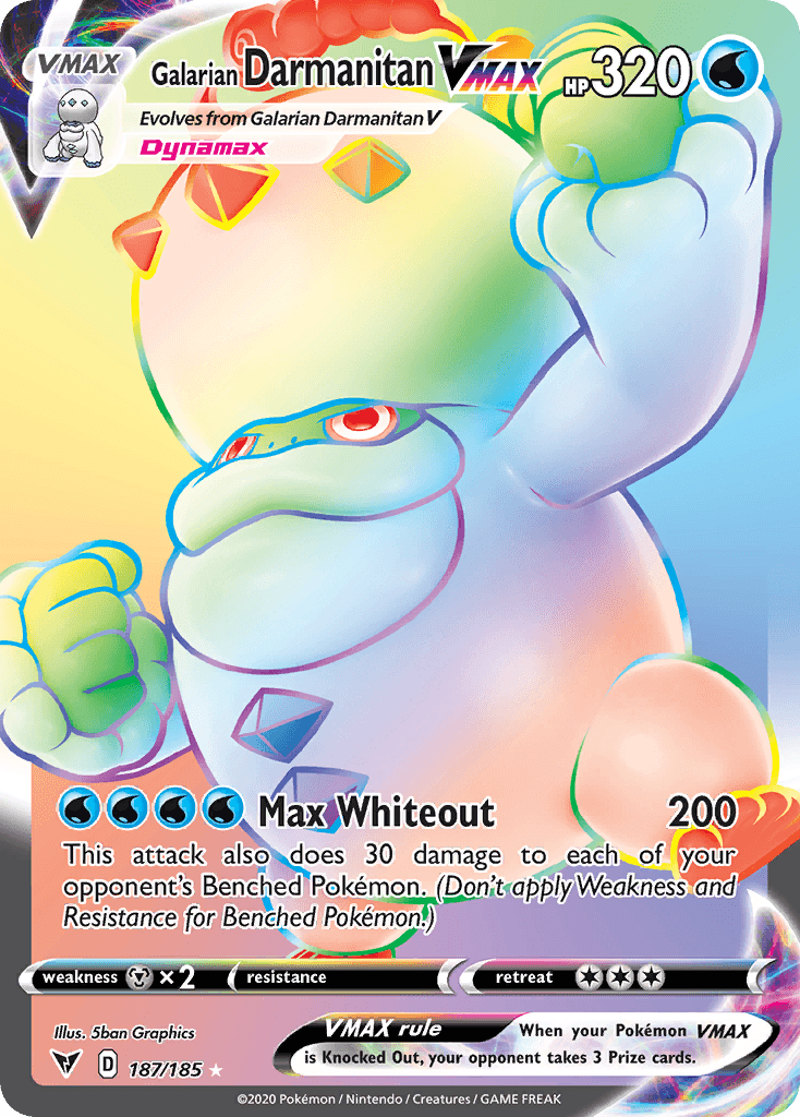 Galarian Darmanitan VMAX Vivid Voltage card