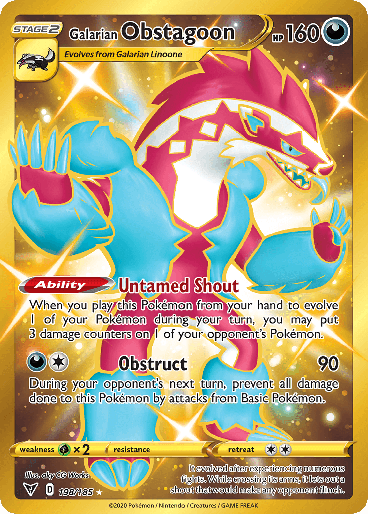 Galarian Obstagoon Vivid Voltage card