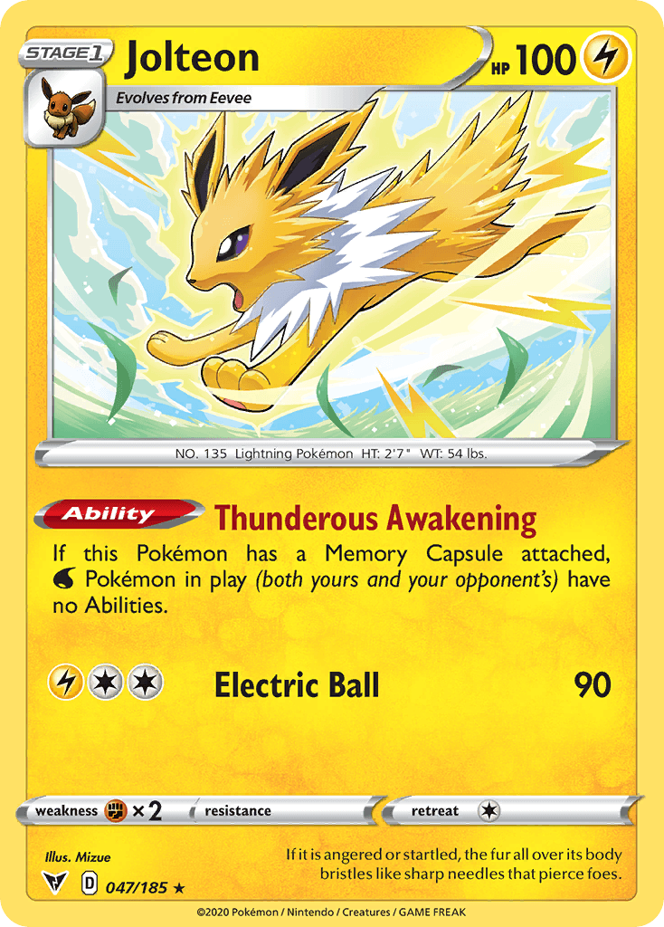 Jolteon Vivid Voltage card