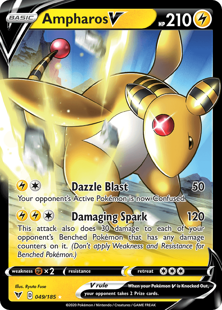 Ampharos V Vivid Voltage card