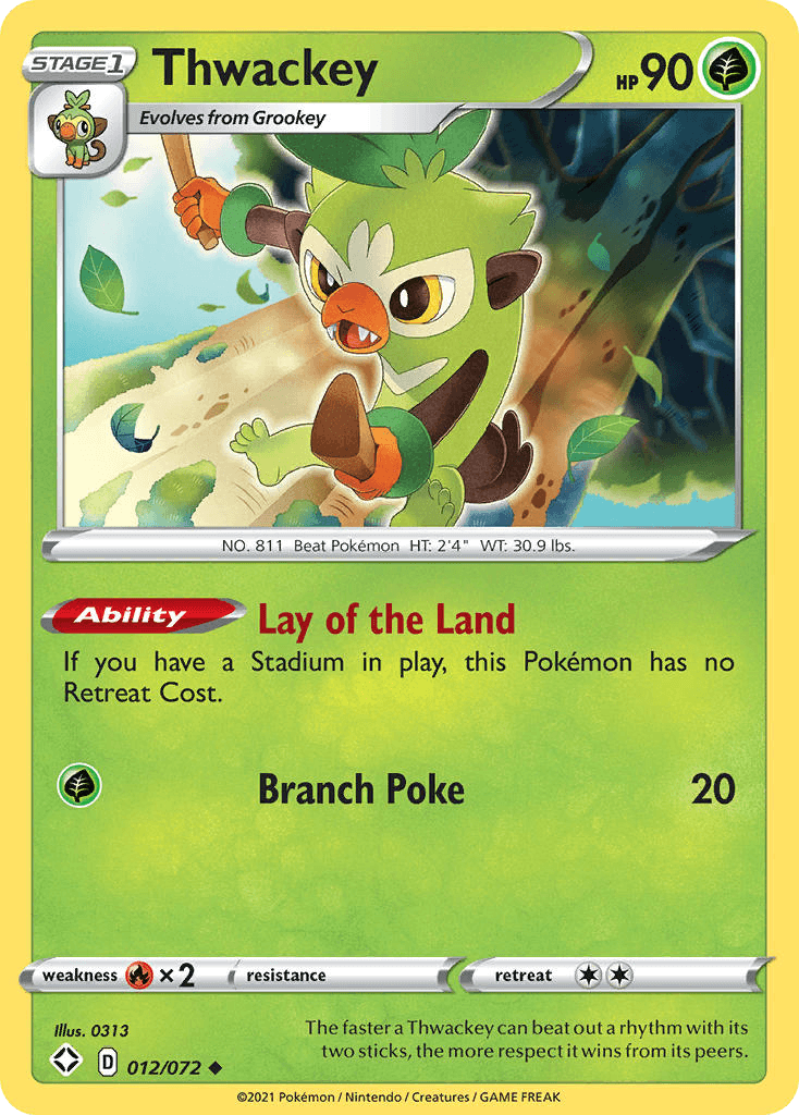 Thwackey 宝可梦 card