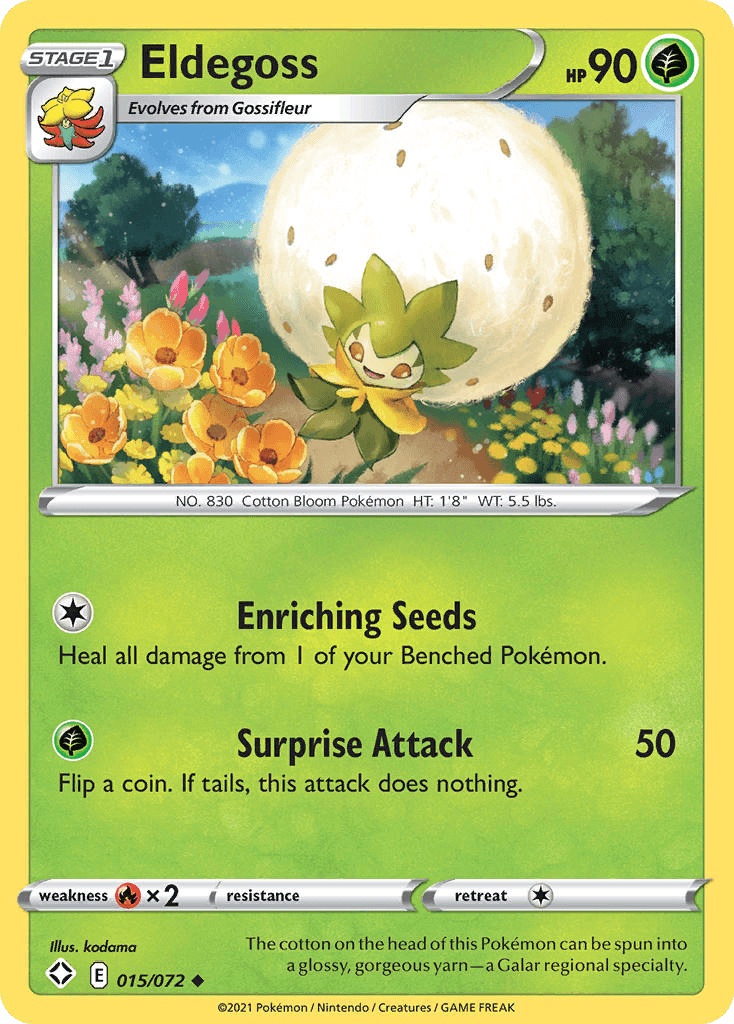 Eldegoss Shining Fates card