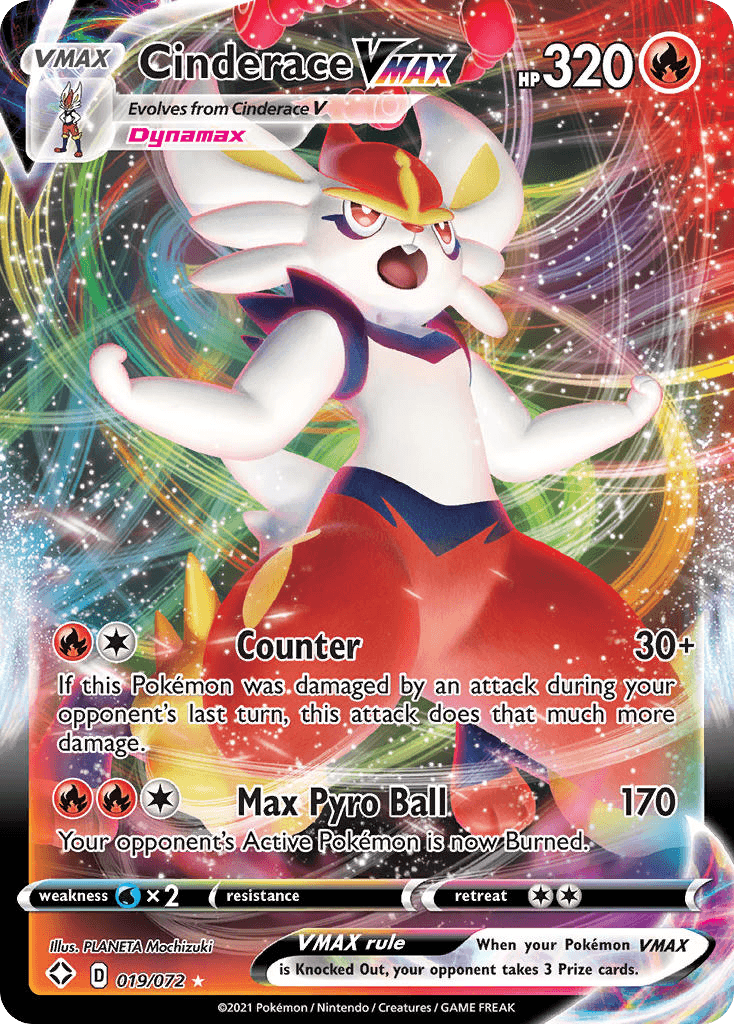 Cinderace VMAX Shining Fates card