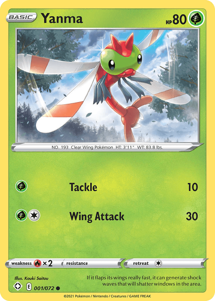 Yanma Shining Fates card