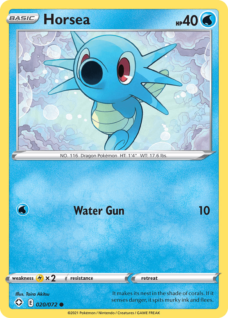 Horsea Shining Fates card