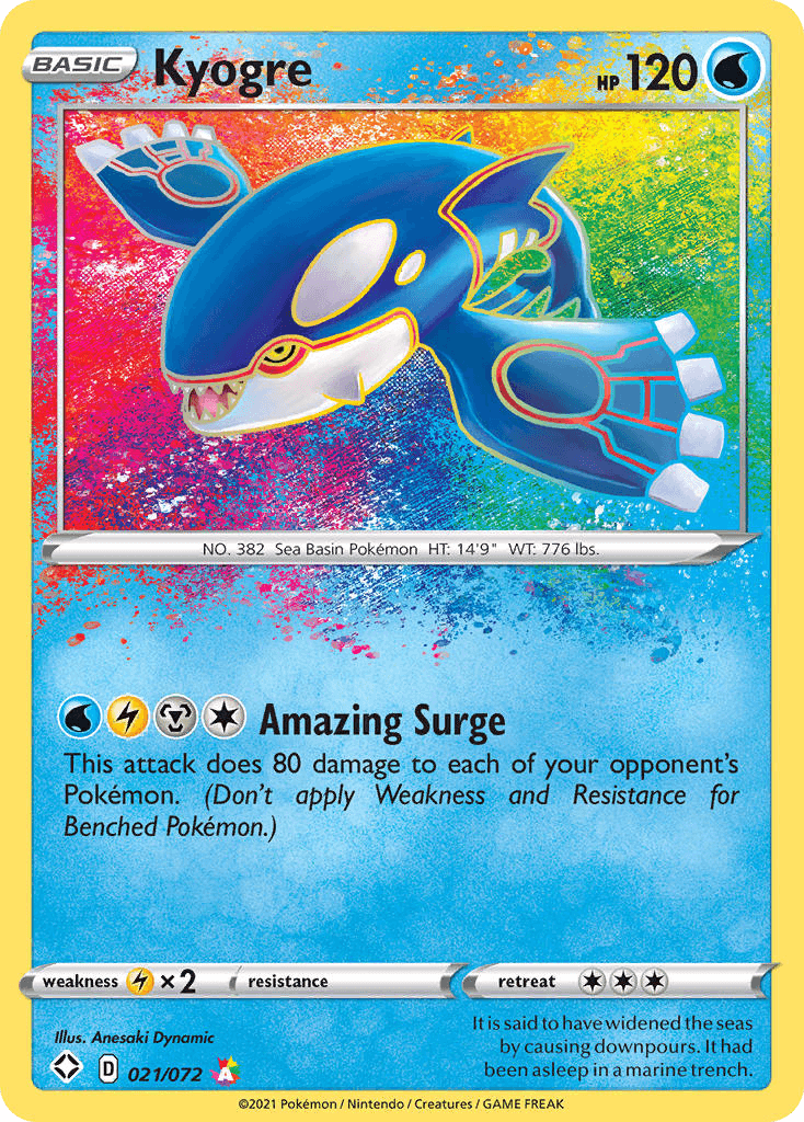 Kyogre Shining Fates card