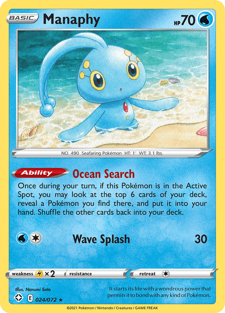 Manaphy Shining Fates card