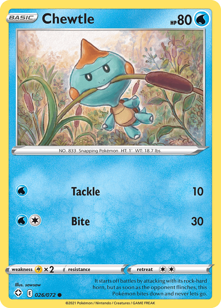 Chewtle Shining Fates card