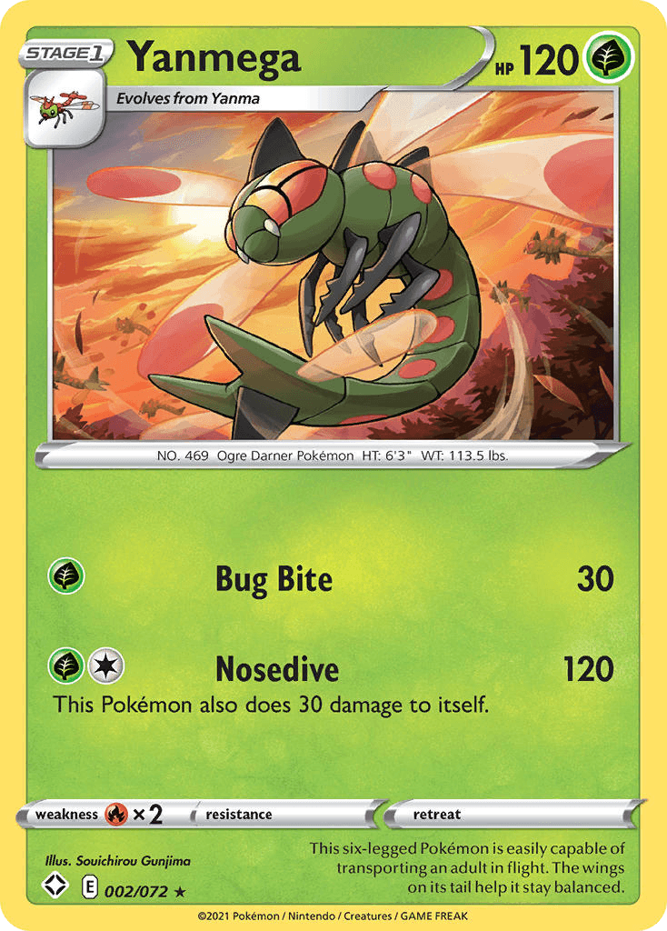 Yanmega Shining Fates card
