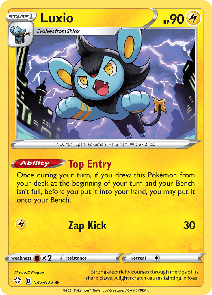 Luxio Shining Fates card