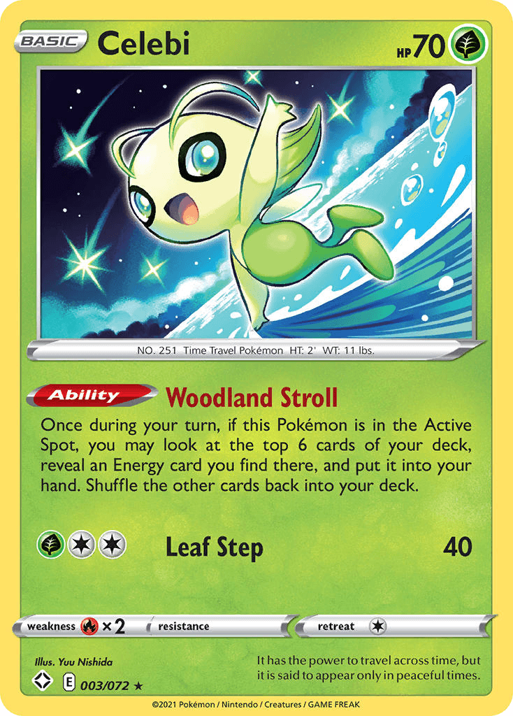Celebi Shining Fates card