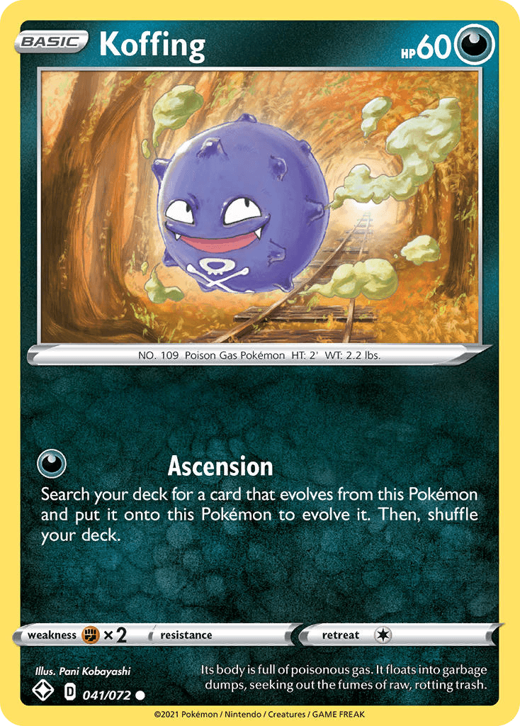 Koffing Shining Fates card