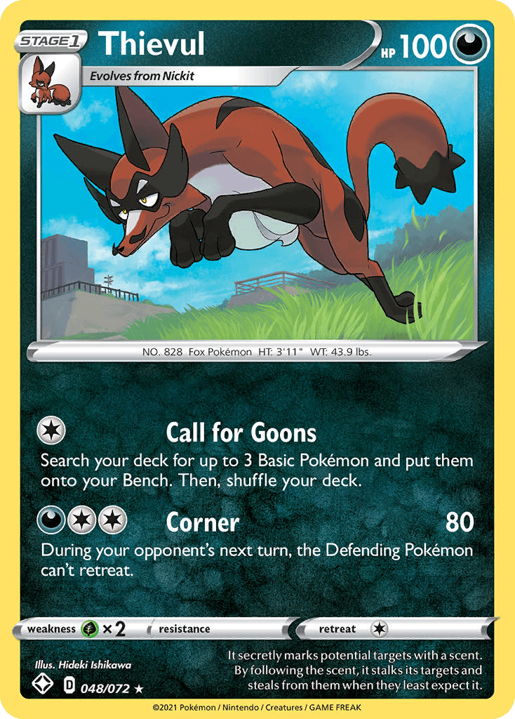 Thievul Shining Fates card