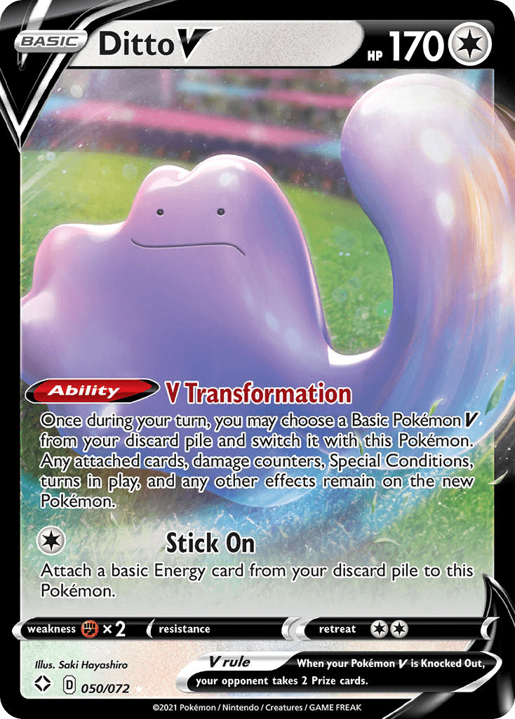 Ditto V Shining Fates card