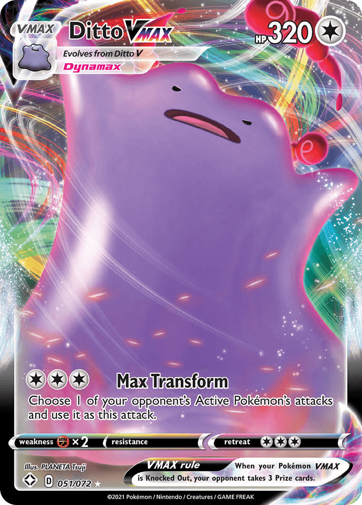 Ditto VMAX Shining Fates card