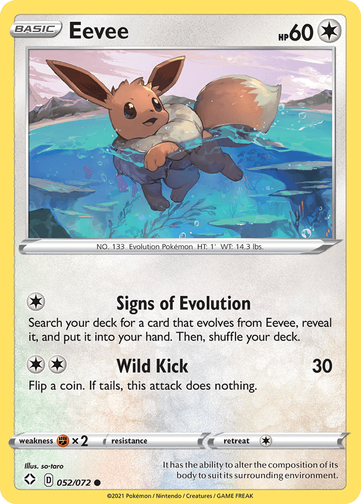 Eevee Shining Fates card