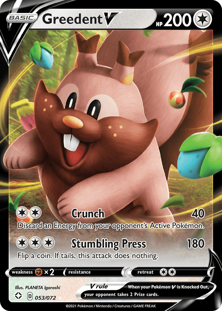 Greedent V Shining Fates card