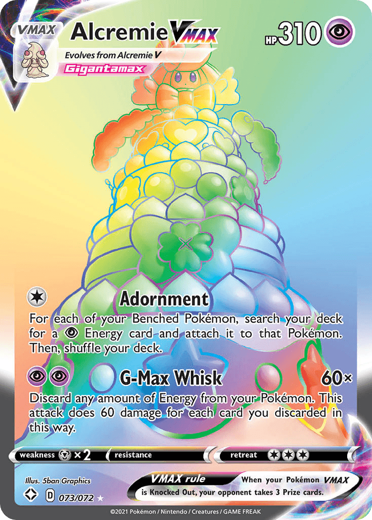Alcremie VMAX Shining Fates card