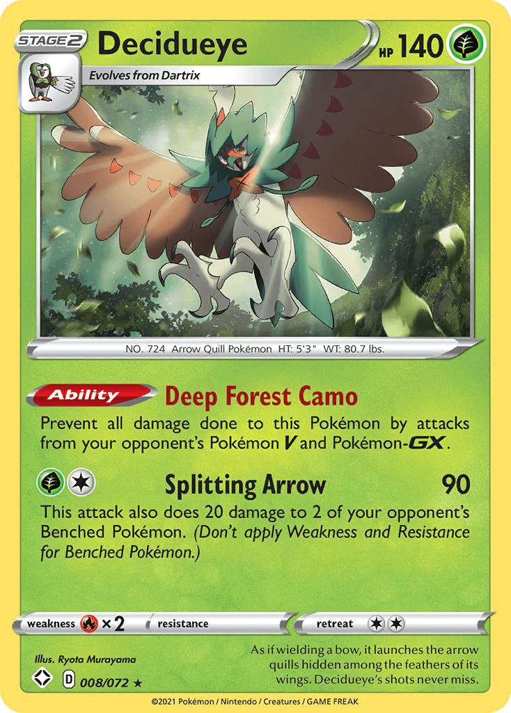 Decidueye Shining Fates card