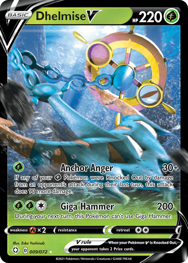 Dhelmise V Shining Fates card