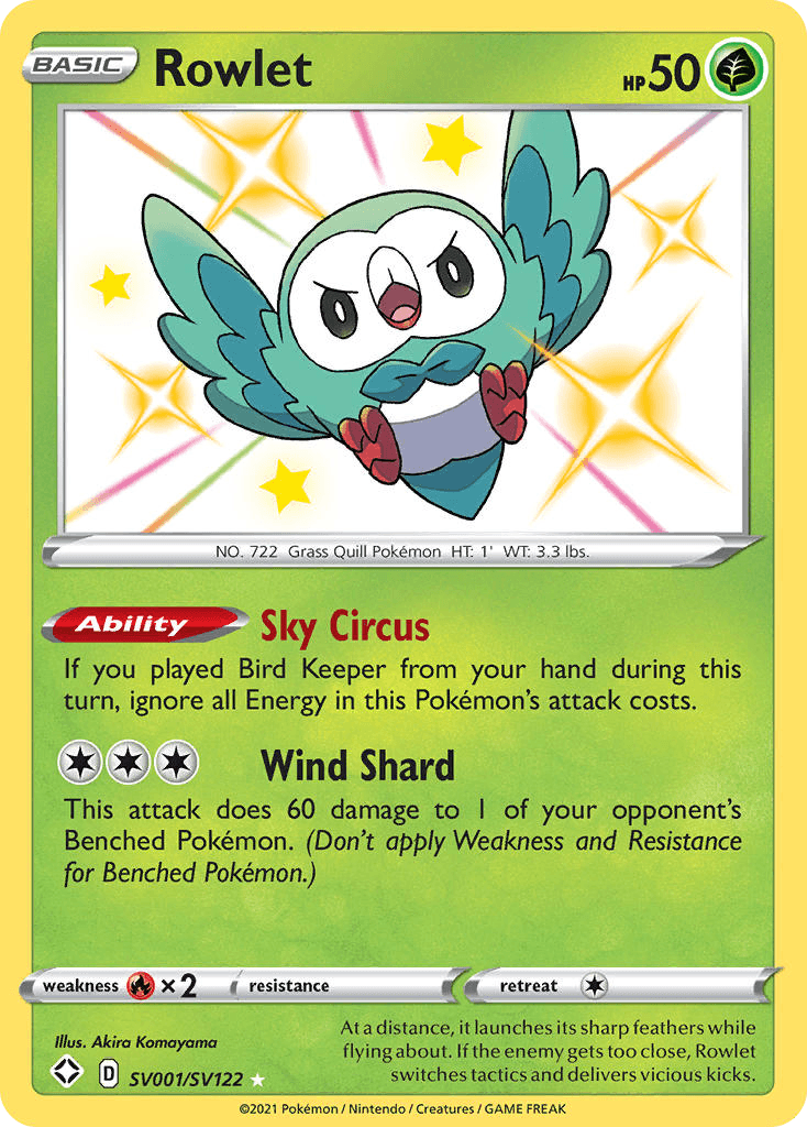 Rowlet 寶可夢 card