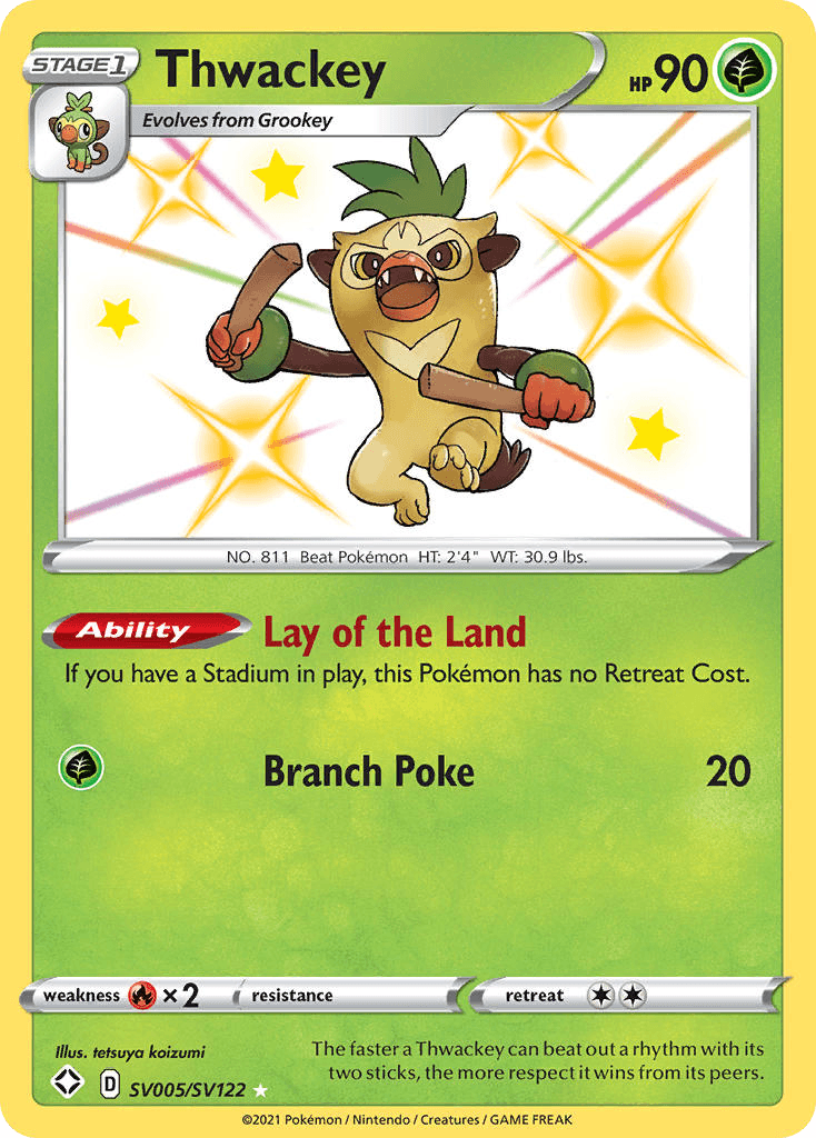 Thwackey Shining Fates Shiny Vault card