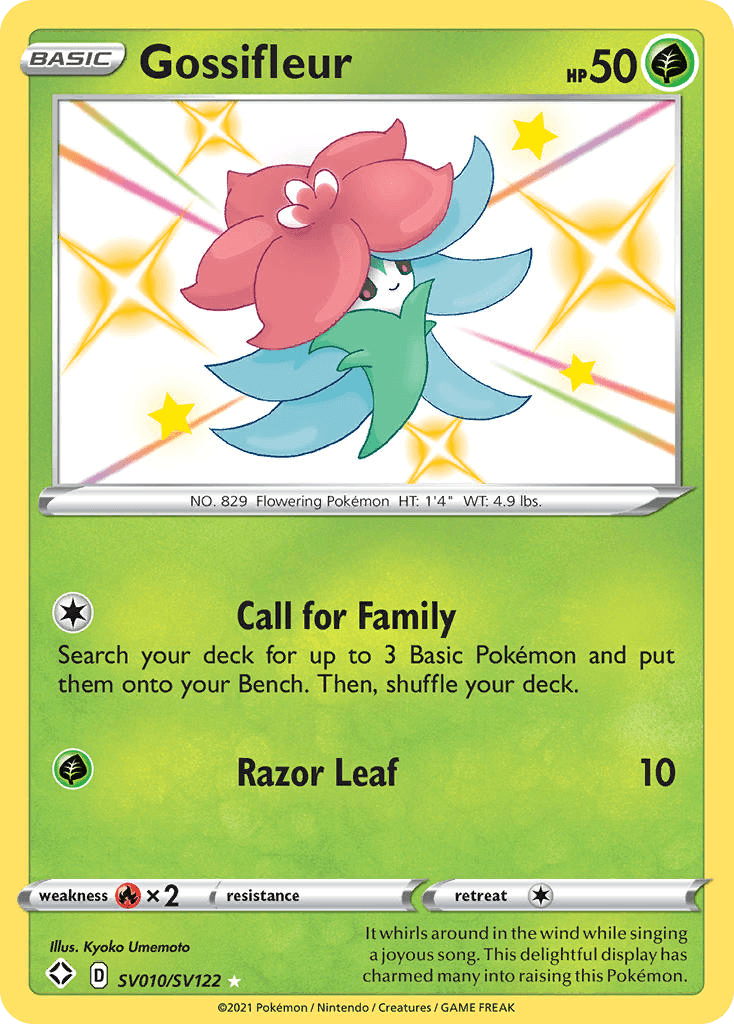 Gossifleur Shining Fates Shiny Vault card