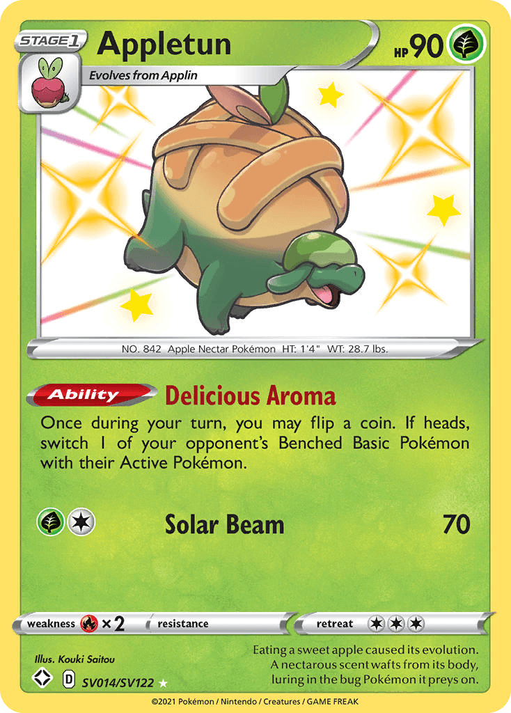 Appletun Shining Fates Shiny Vault card