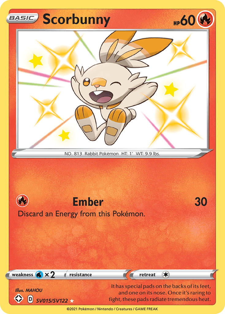 Scorbunny Shining Fates Shiny Vault card