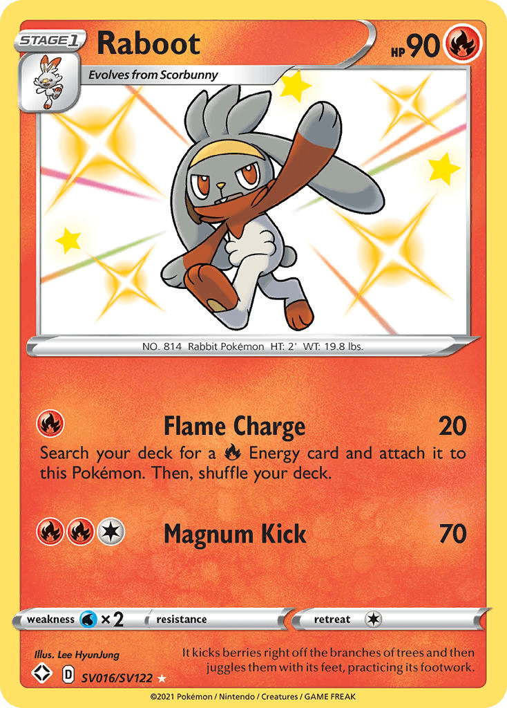 Raboot Shining Fates Shiny Vault card