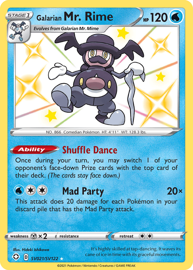 Galarian Mr. Rime Shining Fates Shiny Vault card