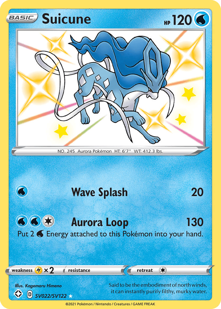Suicune Shining Fates Shiny Vault card