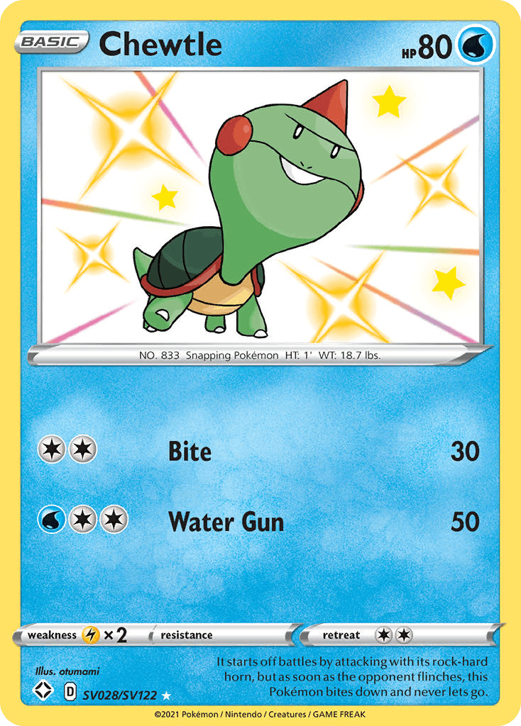 Chewtle 寶可夢 card