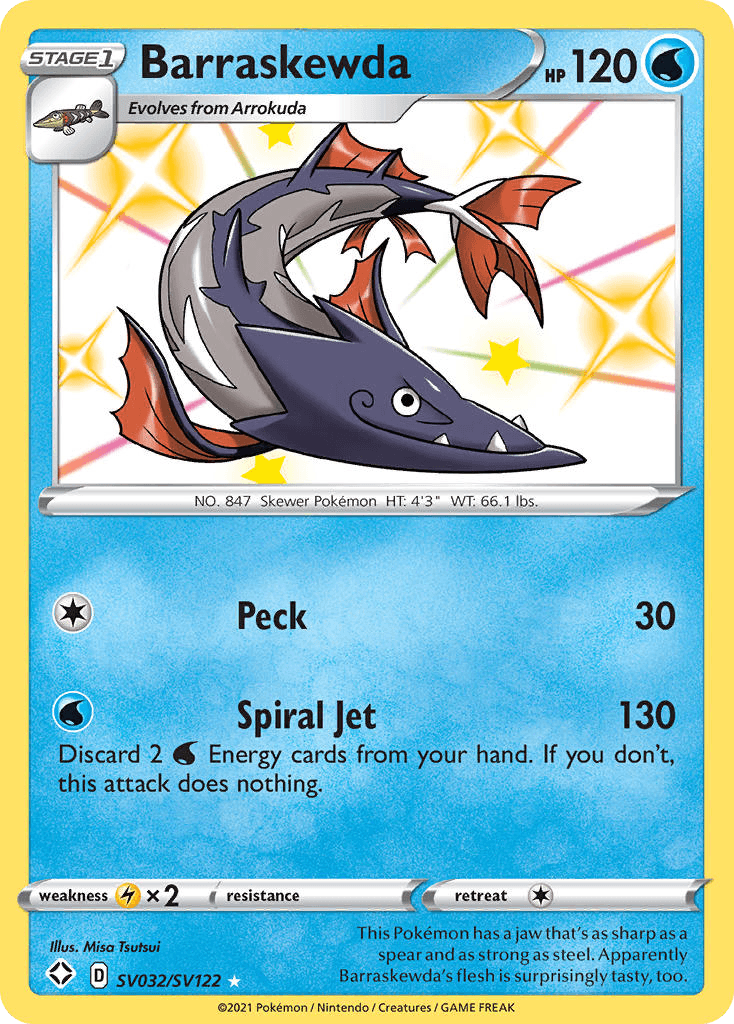 Barraskewda Shining Fates Shiny Vault card