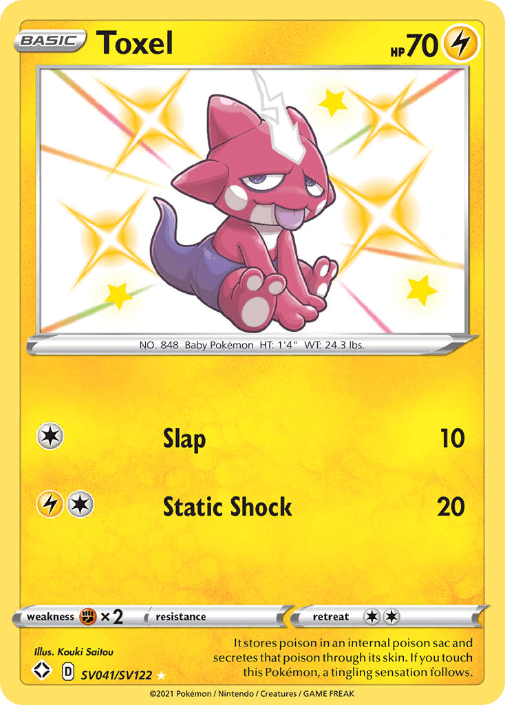 Toxel Shining Fates Shiny Vault card