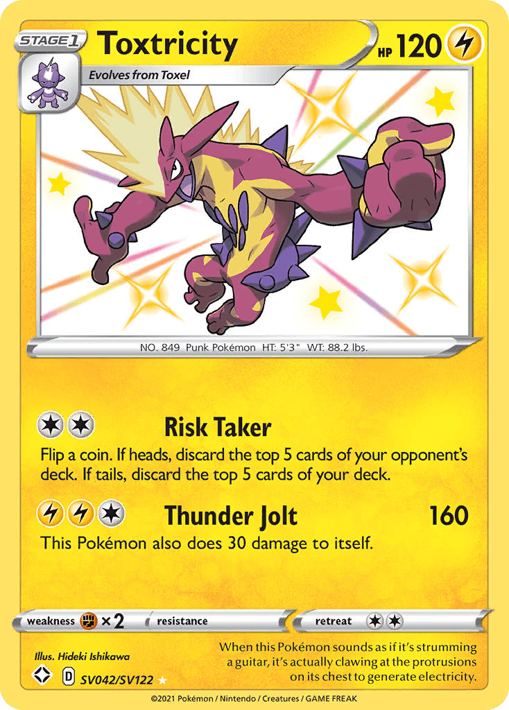 Toxtricity Shining Fates Shiny Vault card