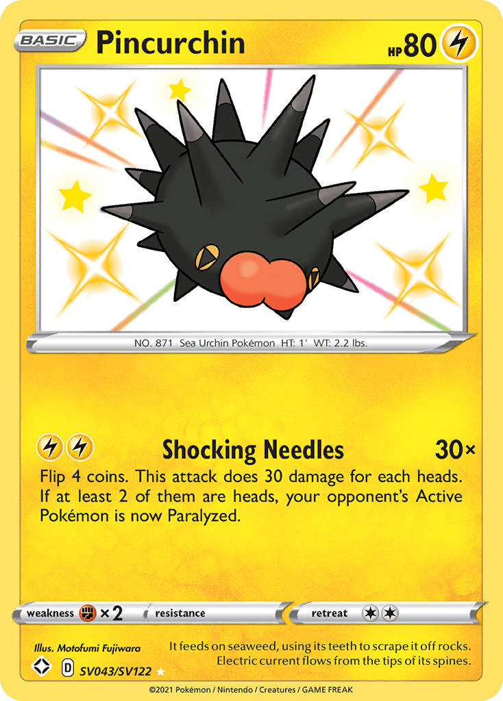Pincurchin Shining Fates Shiny Vault card