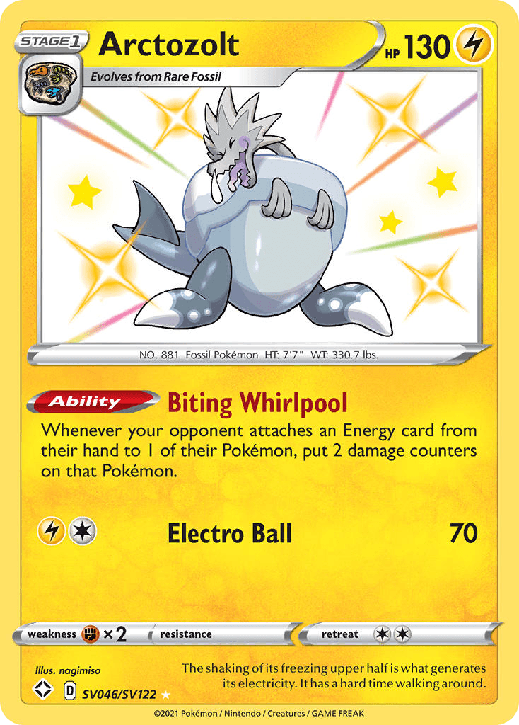 Arctozolt Shining Fates Shiny Vault card
