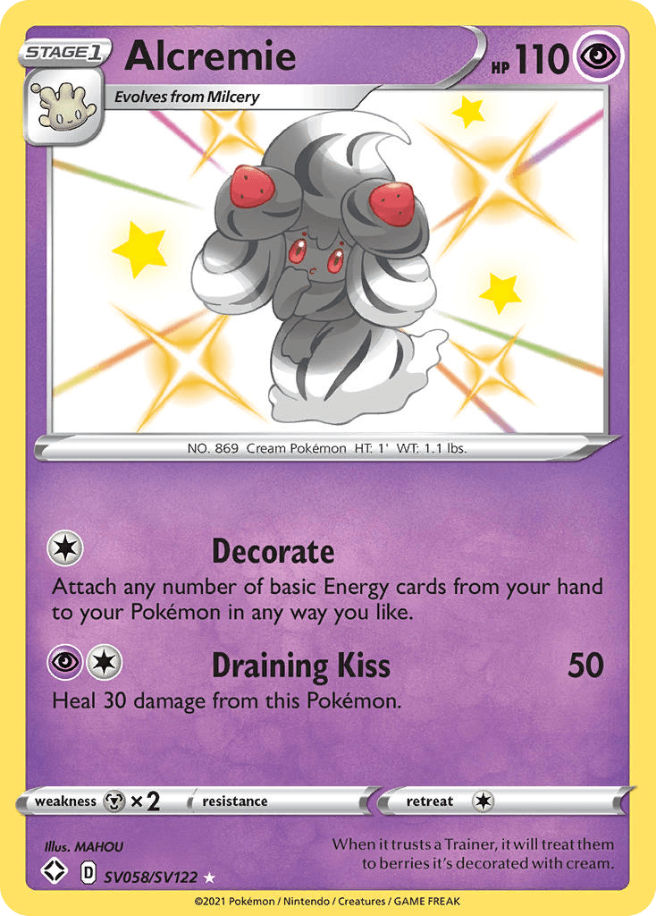 Alcremie Shining Fates Shiny Vault card