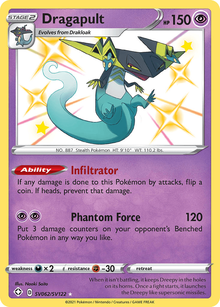 Dragapult Shining Fates Shiny Vault card