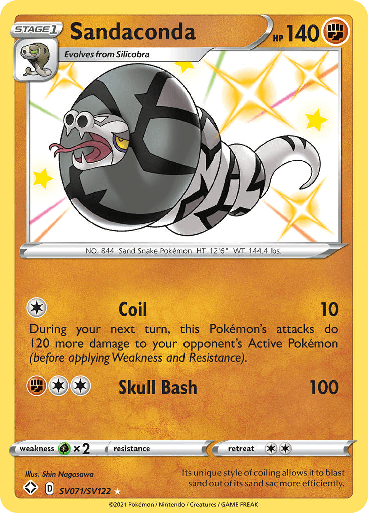 Sandaconda Shining Fates Shiny Vault card
