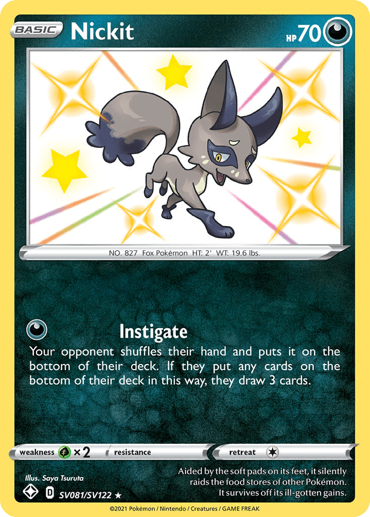 Nickit 寶可夢 card