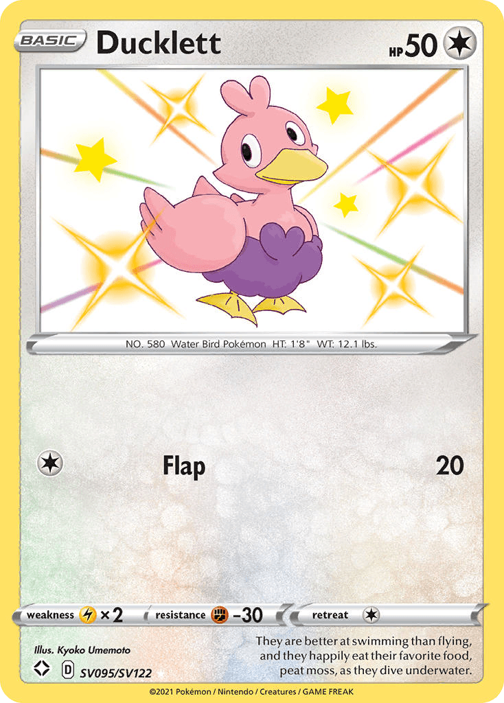 Ducklett Shining Fates Shiny Vault card