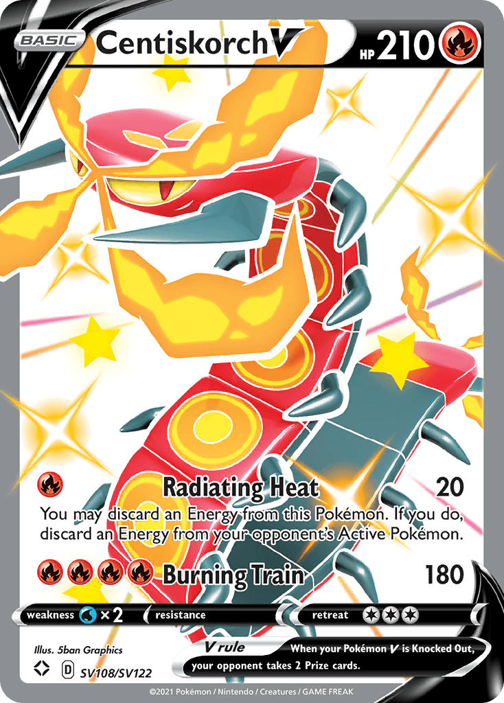 Centiskorch V Shining Fates Shiny Vault card
