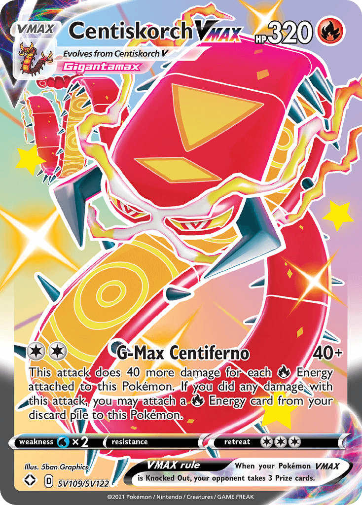 Centiskorch VMAX Shining Fates Shiny Vault card