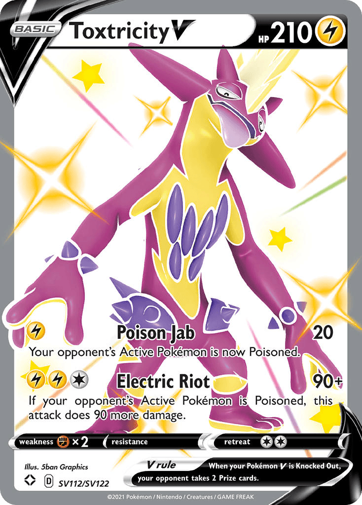 Toxtricity V Shining Fates Shiny Vault card